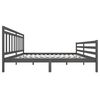 vidaXL Estructura de cama de madera maciza gris 200x200 cm