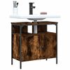 vidaXL Armario lavabo ba&ntilde;o madera ingenier&iacute;a roble ahumado 60x30x60 cm