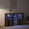 vidaXL Aparador LED Madera vieja 162 x 37 x 100 cm