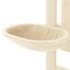 vidaXL Rascador para gatos con postes de sisal color crema 130,5 cm