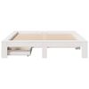 vidaXL Estructura de cama sin colchón madera de pino blanca 150x200 cm