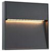 vidaXL L&aacute;mparas LED de pared para jard&iacute;n 2 unidades cuadrada negra 3 W