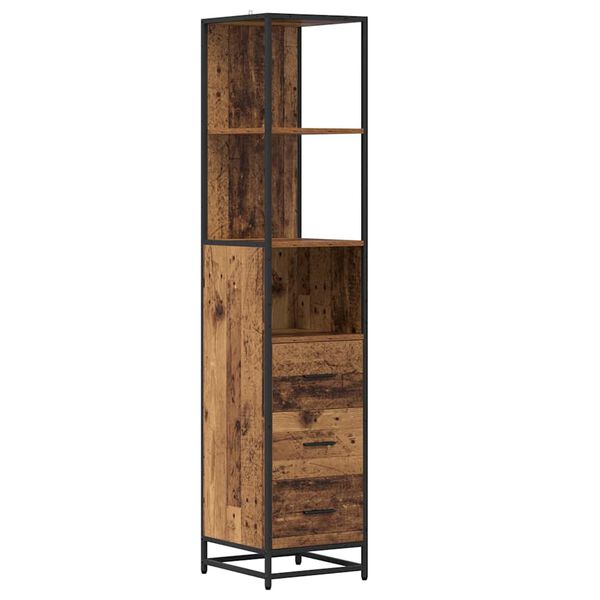 vidaXL Juego de muebles de ba&ntilde;o Madera Vieja 35 x 37,5 x 166 cm