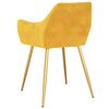 vidaXL Sillas de comedor 4 unidades terciopelo amarillo