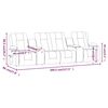 vidaXL Sillón de masaje reclinable 4 plazas con portavasos gris claro