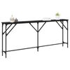 vidaXL Mesa Consola Roble negro 180 x 23 x 75 cm