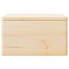 vidaXL Caja de madera con tapa y asas madera maciza pino 40x30x23 cm