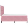 vidaXL Cama Box Spring LED con colch&oacute;n Rosa 160 x 200 cm Terciopelo