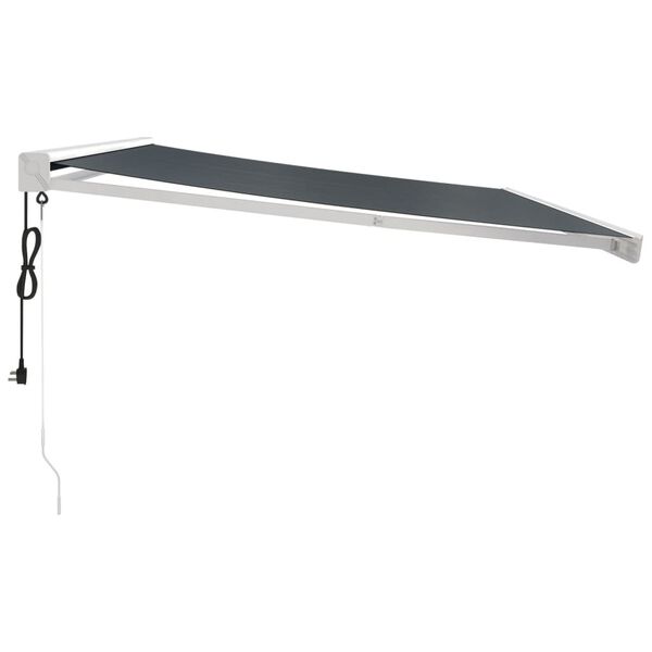 vidaXL Toldo retr&aacute;ctil aluminio y tela gris antracita 4x3 m