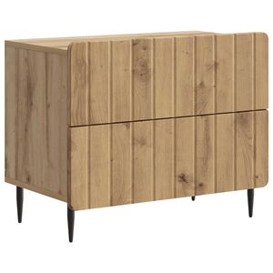 vidaXL Armario de Noche con caj&oacute;n Roble Artesanal 62 x 34,5 x 49,5 cm