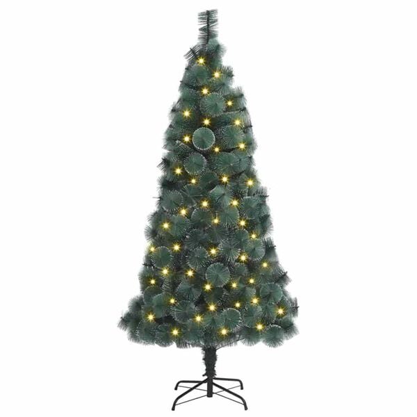 vidaXL Árbol de Navidad artificial pre-iluminado Verde 180 cm PET