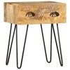 vidaXL Mesita de noche de madera maciza de mango 40x30x50 cm