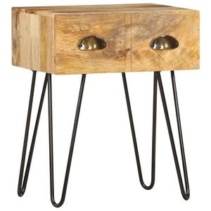 vidaXL Mesita de noche de madera maciza de mango 40x30x50 cm