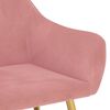 vidaXL Sillas de comedor 4 unidades terciopelo rosa