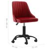 vidaXL Sillas de comedor giratorias 6 uds terciopelo rojo tinto