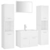 vidaXL Juego de muebles de ba&ntilde;o madera de ingenier&iacute;a blanco