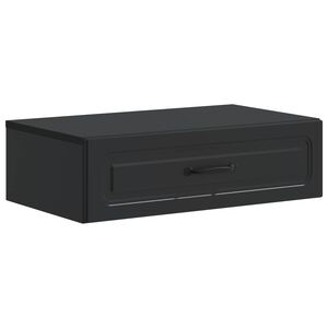 vidaXL Mesa Lateral Montada en la Pared Negro 59 x 34,5 x 17 cm
