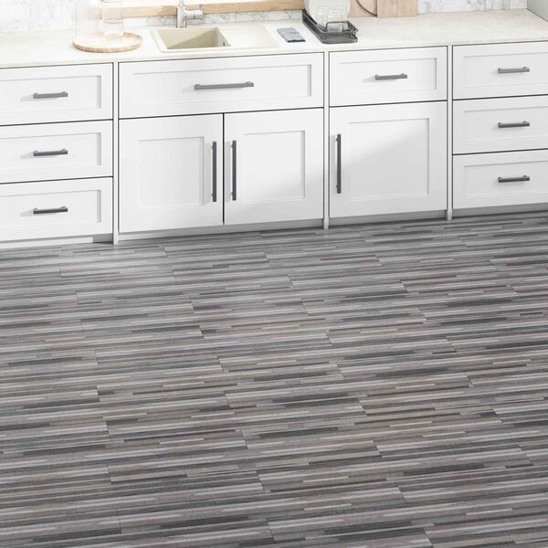 vidaXL Tableros de Suelo 18 pcs Gris a rayas 2,51 m&sup2; PVC