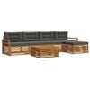 vidaXL Conjunto de sof&aacute;s de exterior 6 uds. Natural y Antracita
