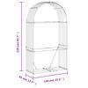vidaXL Leñero de acero galvanizado acabado de madera 120x45x210 cm