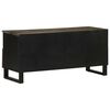 vidaXL Mueble de TV madera maciza de mango negro 100x33x46 cm
