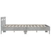 vidaXL Cama con cabecero madera de ingenier&iacute;a gris hormig&oacute;n 140x190 cm