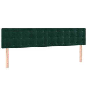 vidaXL Cabeceros terciopelo verde oscuro 180x5x78/88 cm