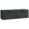 vidaXL Mueble para TV de pared Negro 98 x 31 x 30 cm