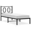 vidaXL Estructura cama sin colchón con cabecero metal negro 75x190 cm
