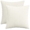 vidaXL Funda de almohada 2 uds. HEERLEN Crema 40 x 40 cm pana