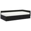 vidaXL Estructura de Cama Esquina con Colch&oacute;n 2 pcs Negro Terciopelo