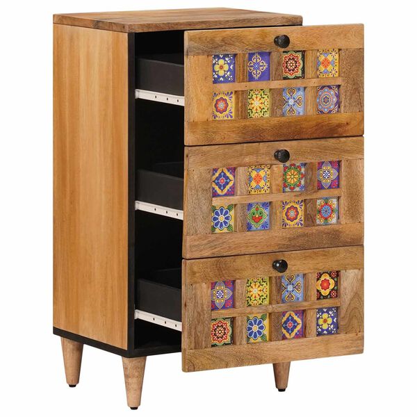 vidaXL Aparador Natural 40 x 33 x 75 cm Madera de mango maciza