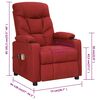 vidaXL Sillón de masaje eléctrico tela rojo tinto