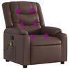 vidaXL Sill&oacute;n de masaje reclinable cuero sint&eacute;tico marr&oacute;n