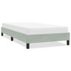vidaXL Estructura de cama sin colchón terciopelo gris claro 80x210 cm