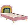 vidaXL Estructura de cama con cabecera Rosa 80 x 160 cm Terciopelo