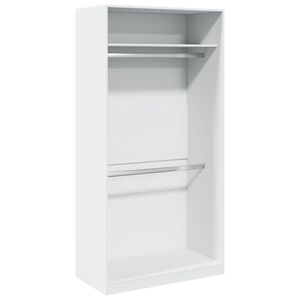 vidaXL Armario de madera contrachapada blanco 100x50x200 cm