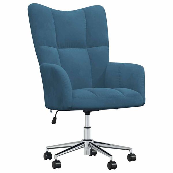 vidaXL Sill&oacute;n de relax de terciopelo azul