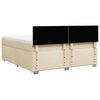 vidaXL Cama box spring con colch&oacute;n tela color crema 180x200 cm