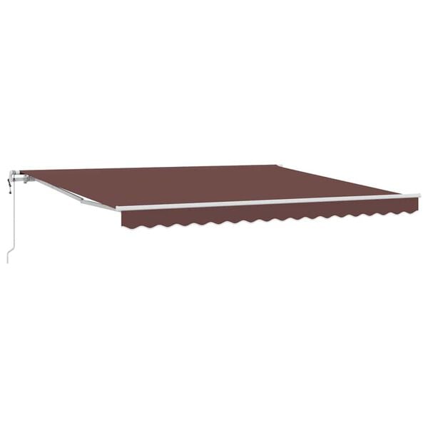 vidaXL Toldo retr&aacute;ctil autom&aacute;tico marr&oacute;n 400x300 cm