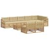 vidaXL Conjunto de sof&aacute;s de exterior con coj&iacute;n 9 pcs y Beige