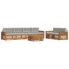 vidaXL Conjunto de sof&aacute;s de exterior 7 uds. Gris Natural y Claro