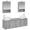 vidaXL Juego de Muebles de Ba&ntilde;o 5 uds. Sonoma gris