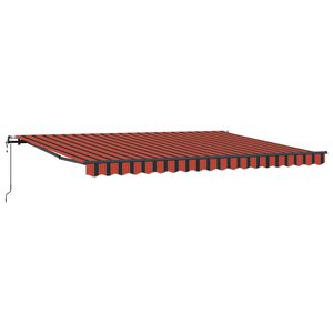 vidaXL Toldo autom&aacute;tico retr&aacute;ctil naranja y marr&oacute;n 450x350 cm