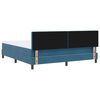 vidaXL Cama Box Spring LED con LED Azul Oscuro 180 x 200 cm Terciopelo