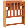 vidaXL Cabecero de cama almacenaje madera maciza pino marr&oacute;n 75 cm