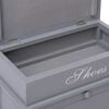 vidaXL Zapatero de madera de Paulownia gris 50x28x58 cm