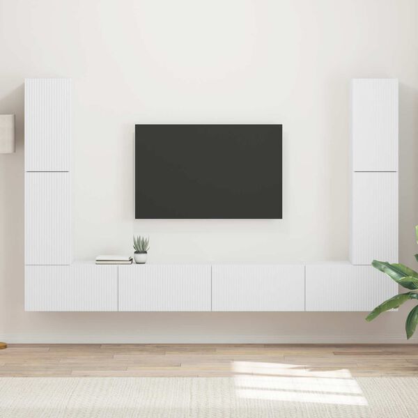 vidaXL Conjunto de mueble de TV 8 pcs Madera de ingenier&iacute;a