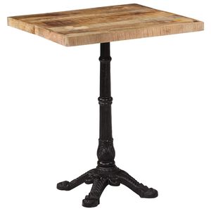 vidaXL Mesa de bistró madera de mango rugosa 60x60x77 cm