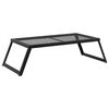 vidaXL Parrilla de Camping Plegable Negro 58 x 31 x 2 cm Acero Aleado